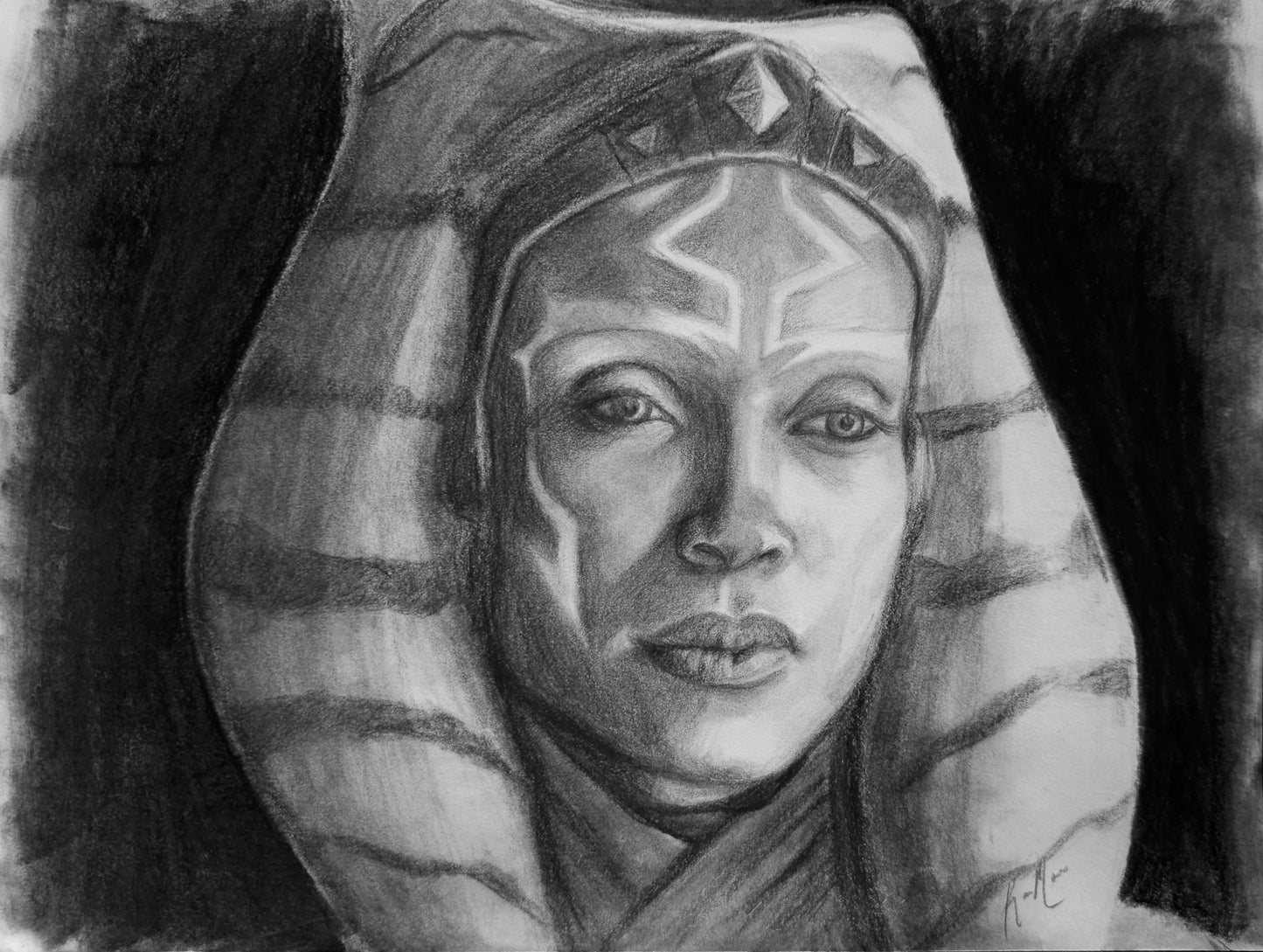 "Ahsoka Tano" Original Sketch 9"x12"
