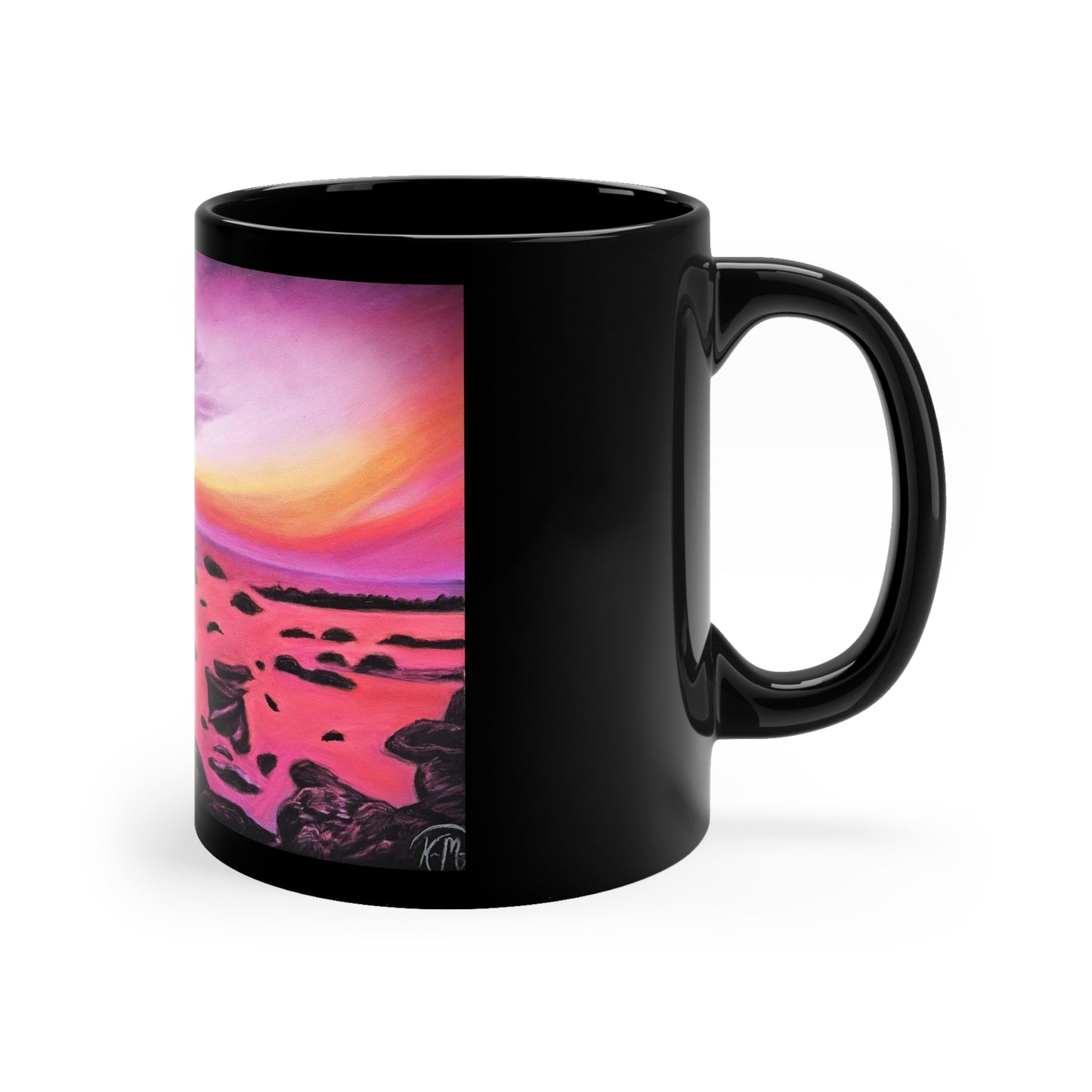 "Sunset at Sea" 11oz Black Mug