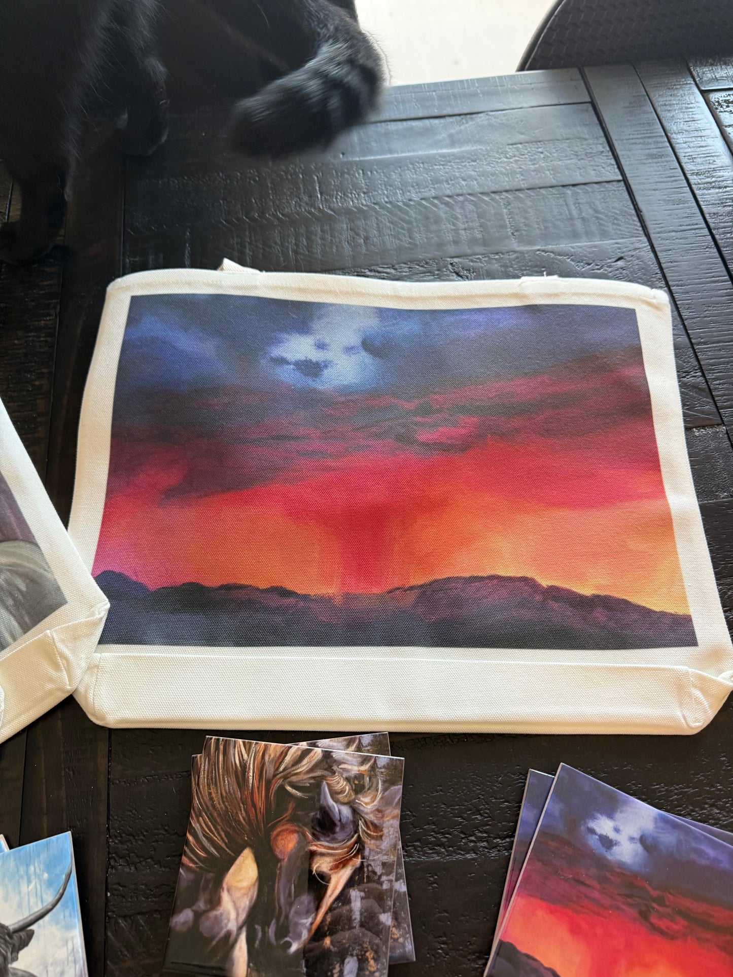 "Ariziona Storm at Sunset" Canvas Tote Bag