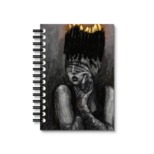 "Need a Light?" Digital Drawing on High Quality Wooden Notebook