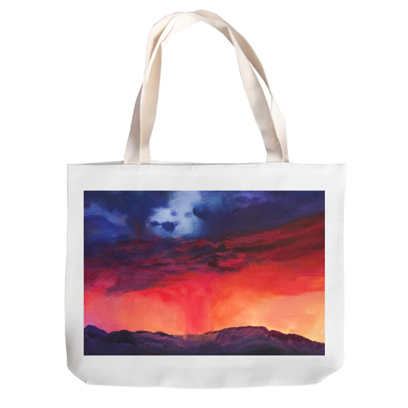 "Ariziona Storm at Sunset" Canvas Tote Bag